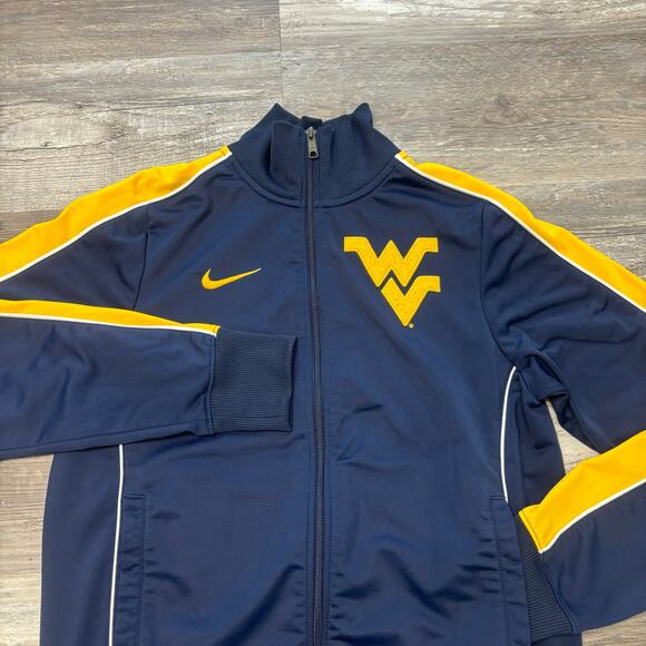 Nike West Virginia Mountaineers Navy Blue Mens‎ M Collared Zip Up Team Jacket - Picture 3 of 10